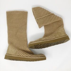UGG Classic Crochet Tall, Sand, sz 7